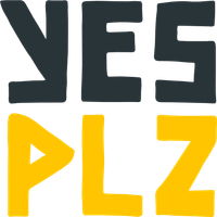 YES PLZ logo